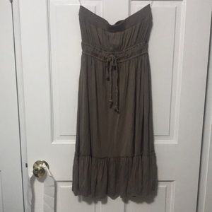 Forever 21 taupe jersey boho strapless dress shelf